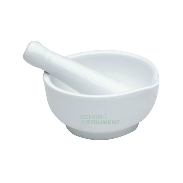 Mortar & Pestle, Porcelain U Type, Round Form